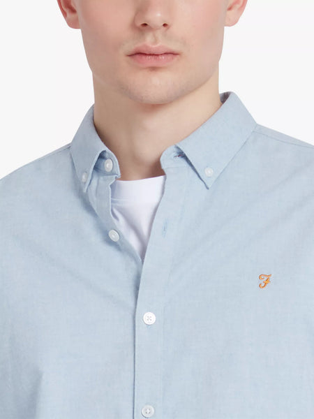 Farah L/S Steen Shirt - Powder Blue