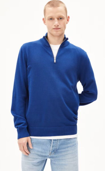 Armed Angels Faabes 1/4 Zip - Lapis Blue