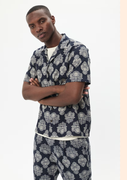 Matinique Maklampo S/S Shirt - Navy