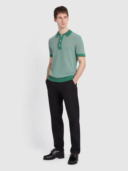 Farah Sandford Knit Polo - Green Meadow