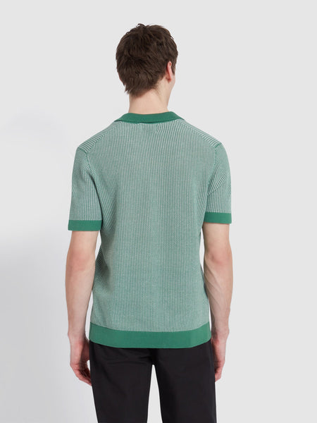 Farah Sandford Knit Polo - Green Meadow