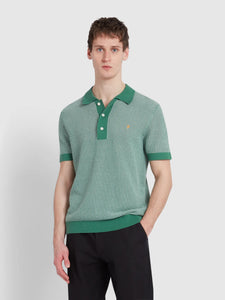 Farah Sandford Knit Polo - Green Meadow