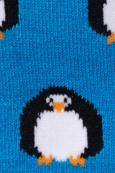 Swole Panda Penguin Bamboo Socks - Blue